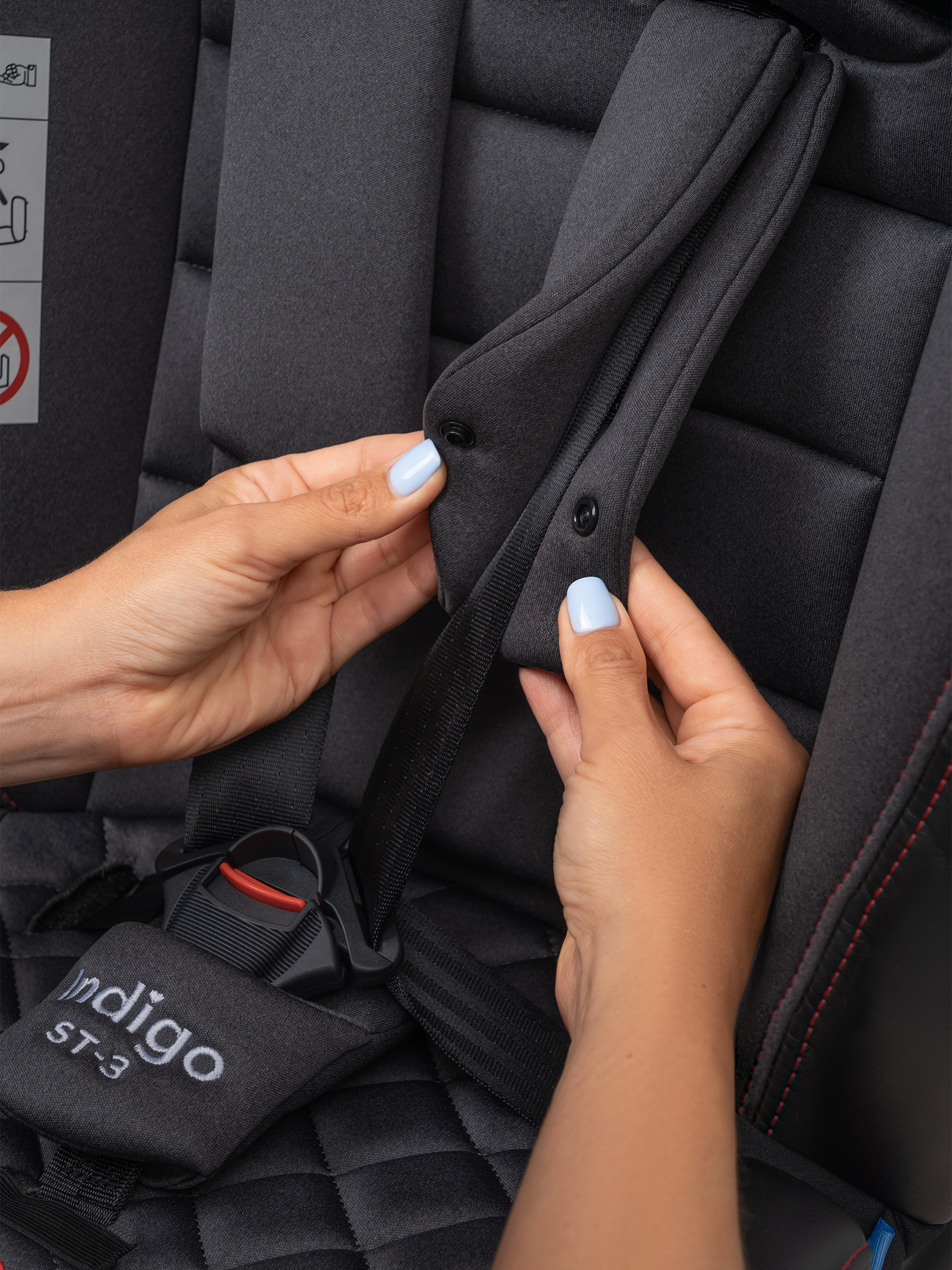 Автокресло Indigo Aero черный-красный Isofix 0+/1/2/3 (0-36 кг) - фото 27