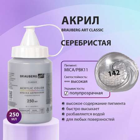 Краски акриловые Brauberg