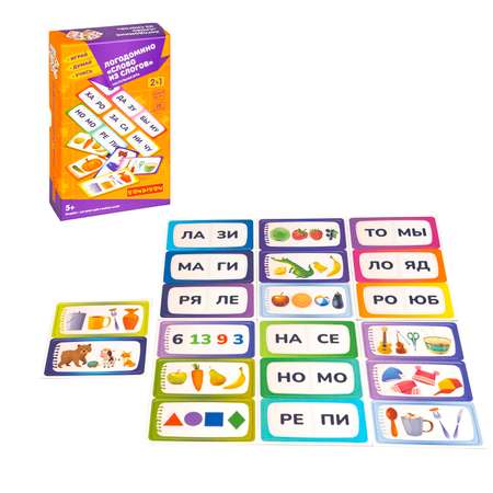 Настольная игра Bondibon домино Слово из слогов