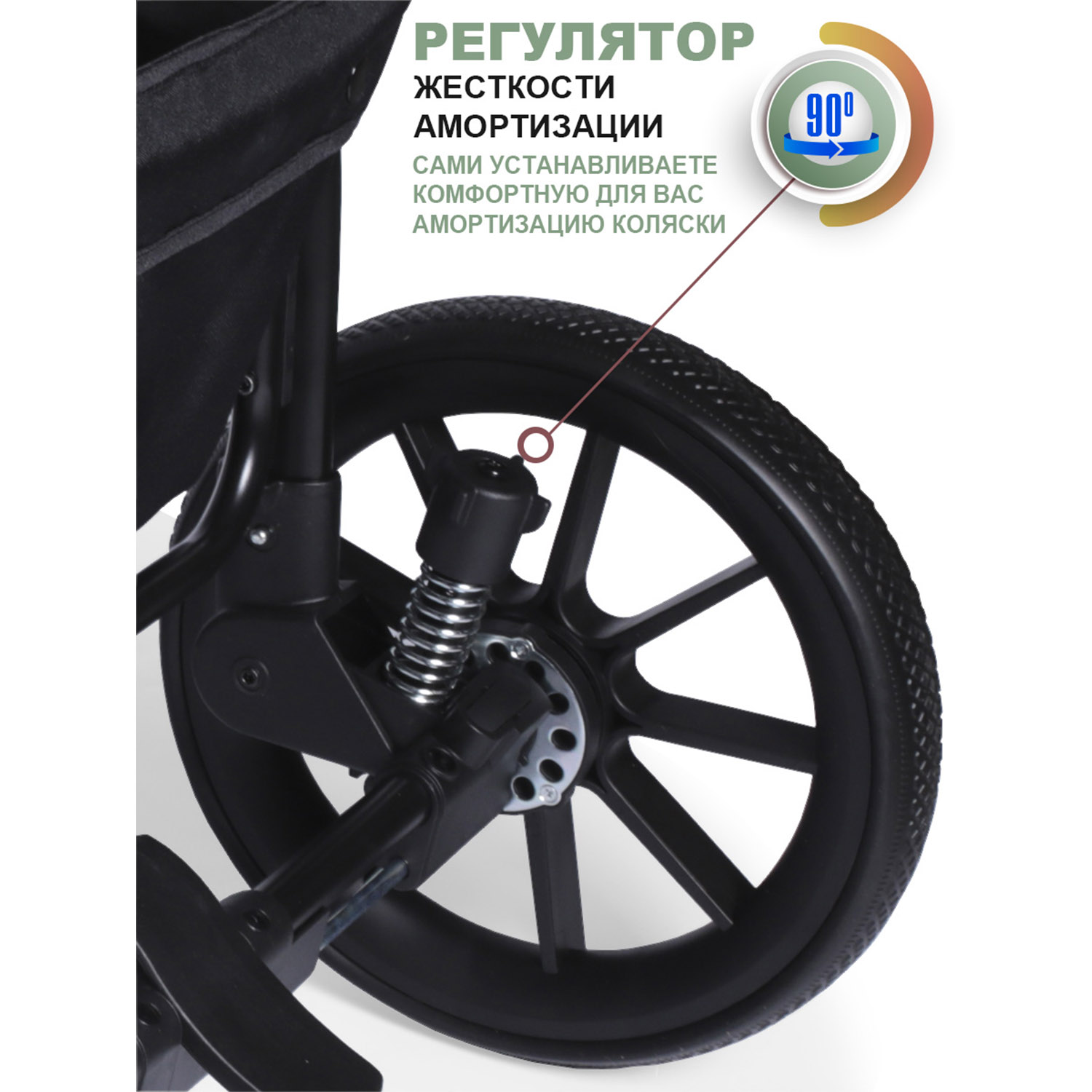 Коляска прогулочная BabyCare Venga Оливковый хаки - фото 3