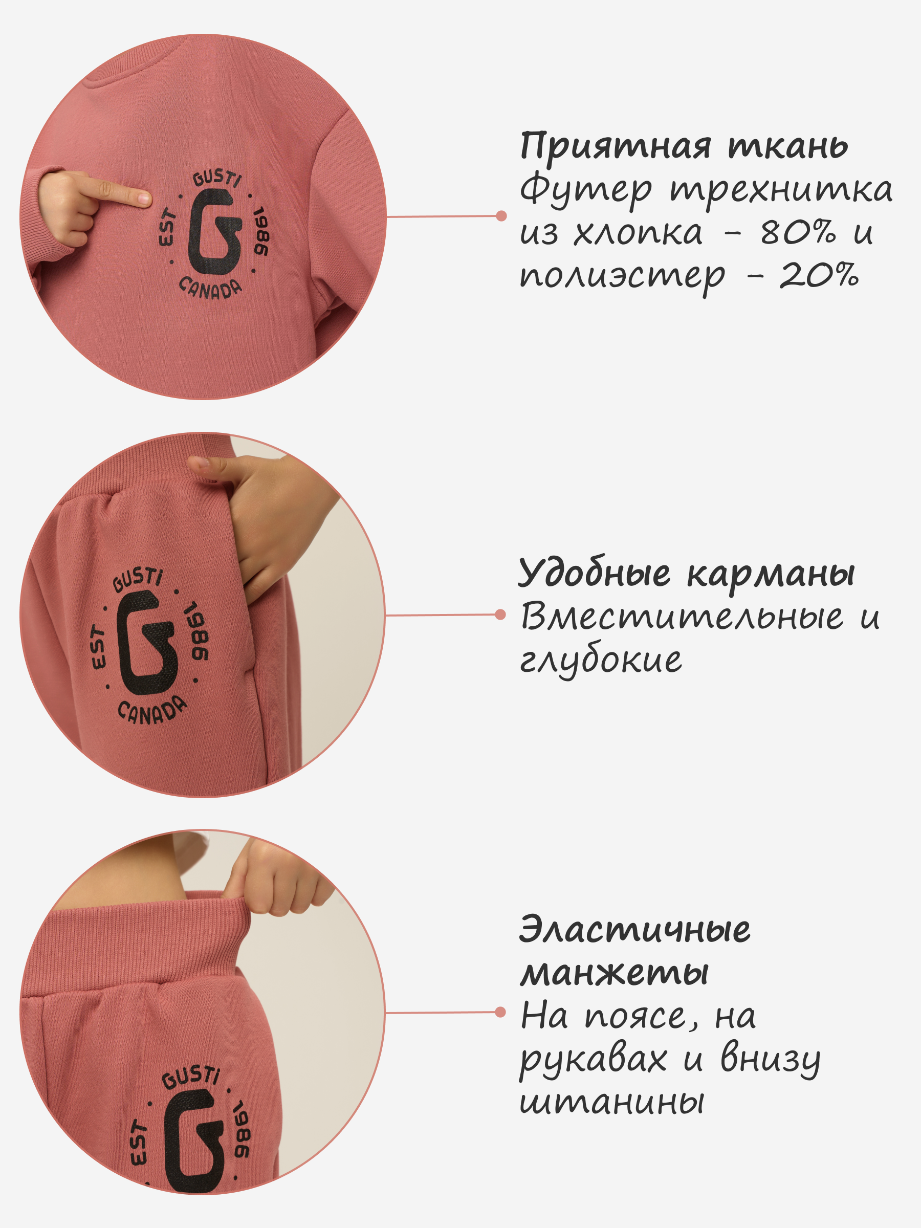 Спортивный костюм GUSTI GW5S200-Tea Rose - фото 4