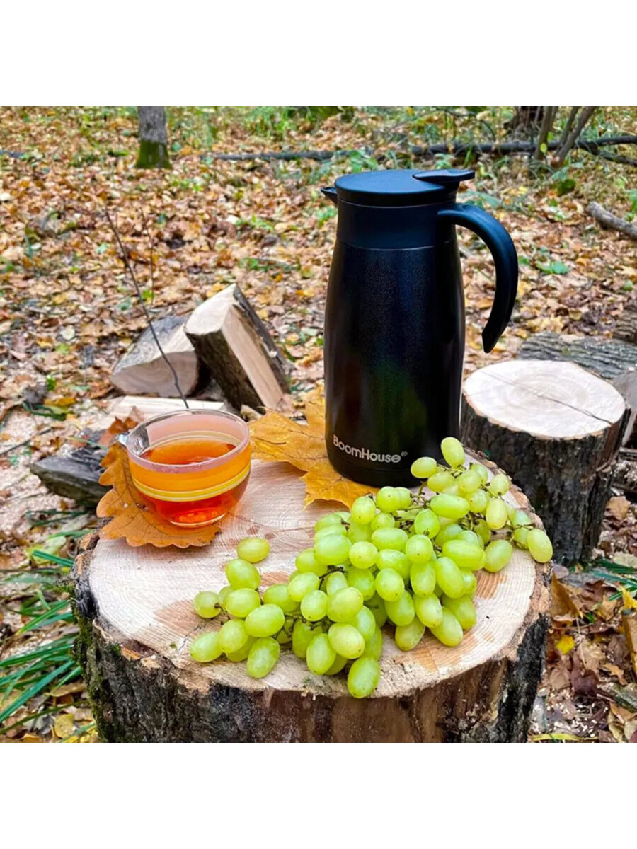 Чайник термос BoomHouse для чая и кофе 1 литр с ручкой походный - фото 9