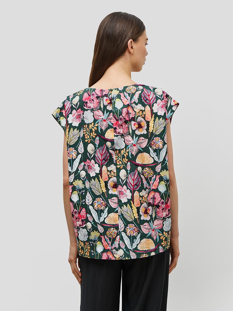 Блузка Baon B1923024/DARK CLOVER PRINTED - фото 3