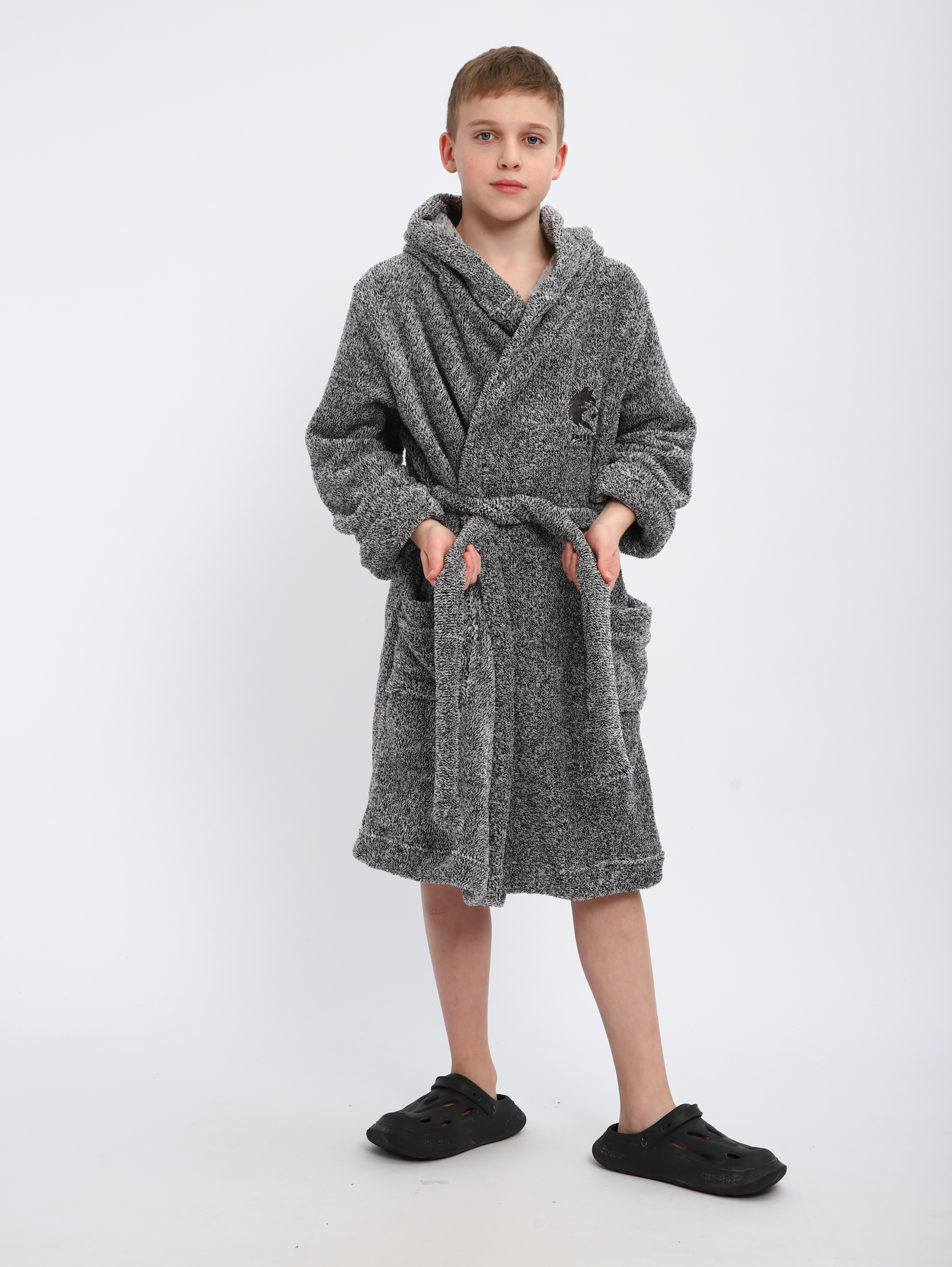 Халат ЛАДОШКИ Халат Отдых серый - фото 5