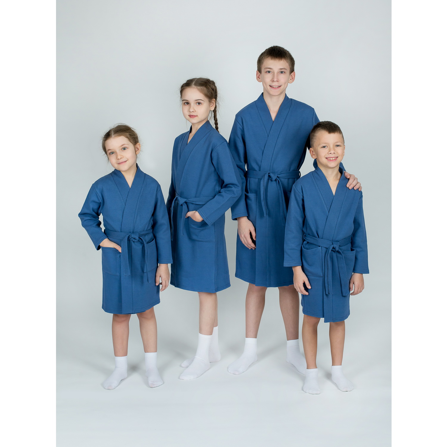 Халат KiMMi co К-1408913 джинс - фото 2