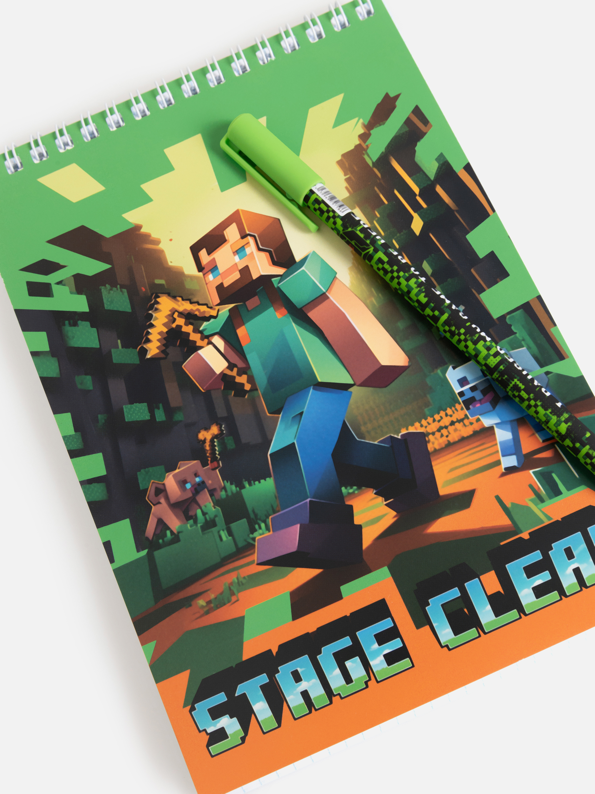 Изображение товара Новогодний канцелярский набор Acoola Minecraft для детей, блокнот и ручка