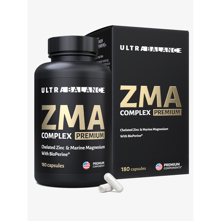 ZMA комплекс витамины UltraBalance спорт питание мультивитамины для мужчин бустер тестостерона 180 капсул