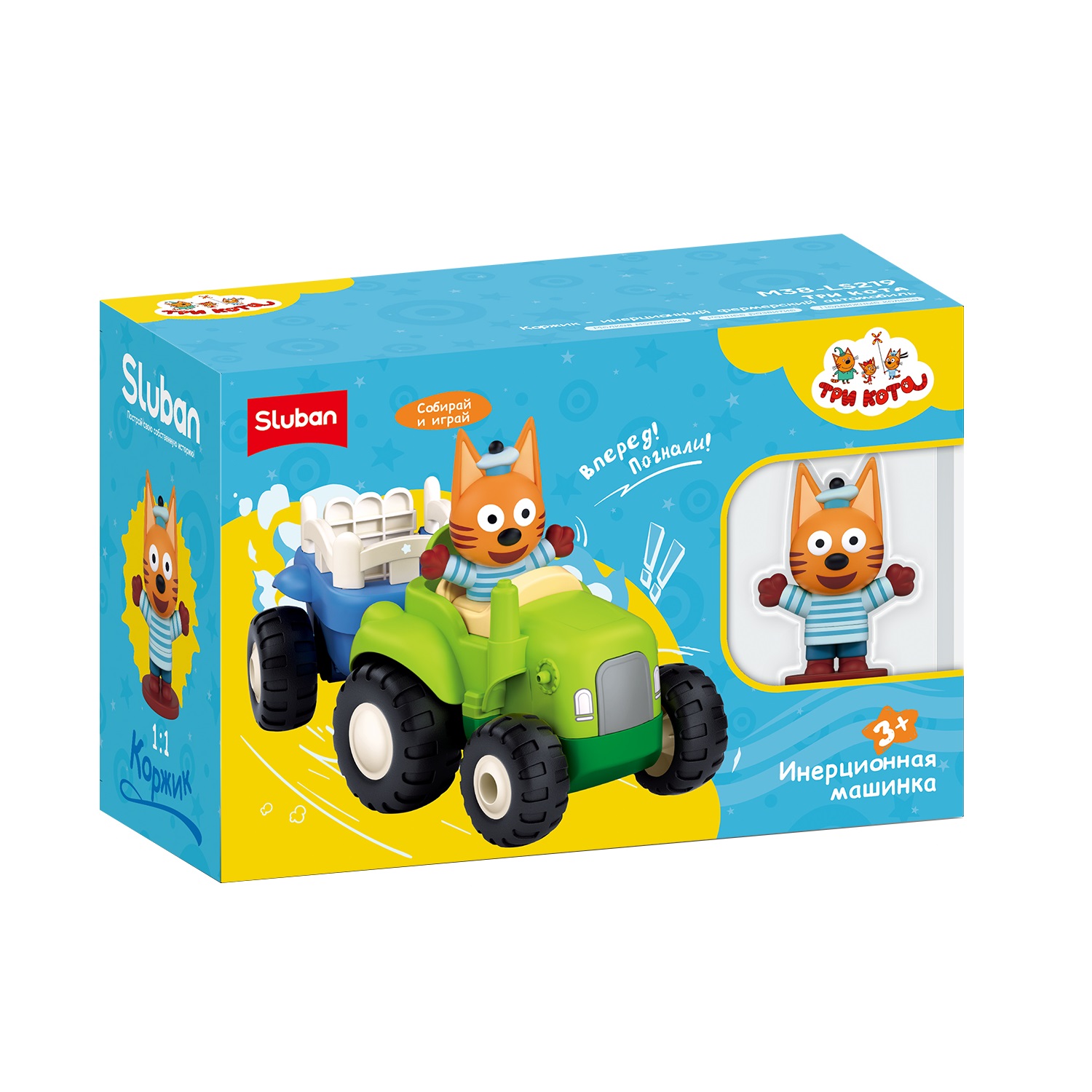 Конструктор SLUBAN Коржик на тракторе 15 дет. - фото 5