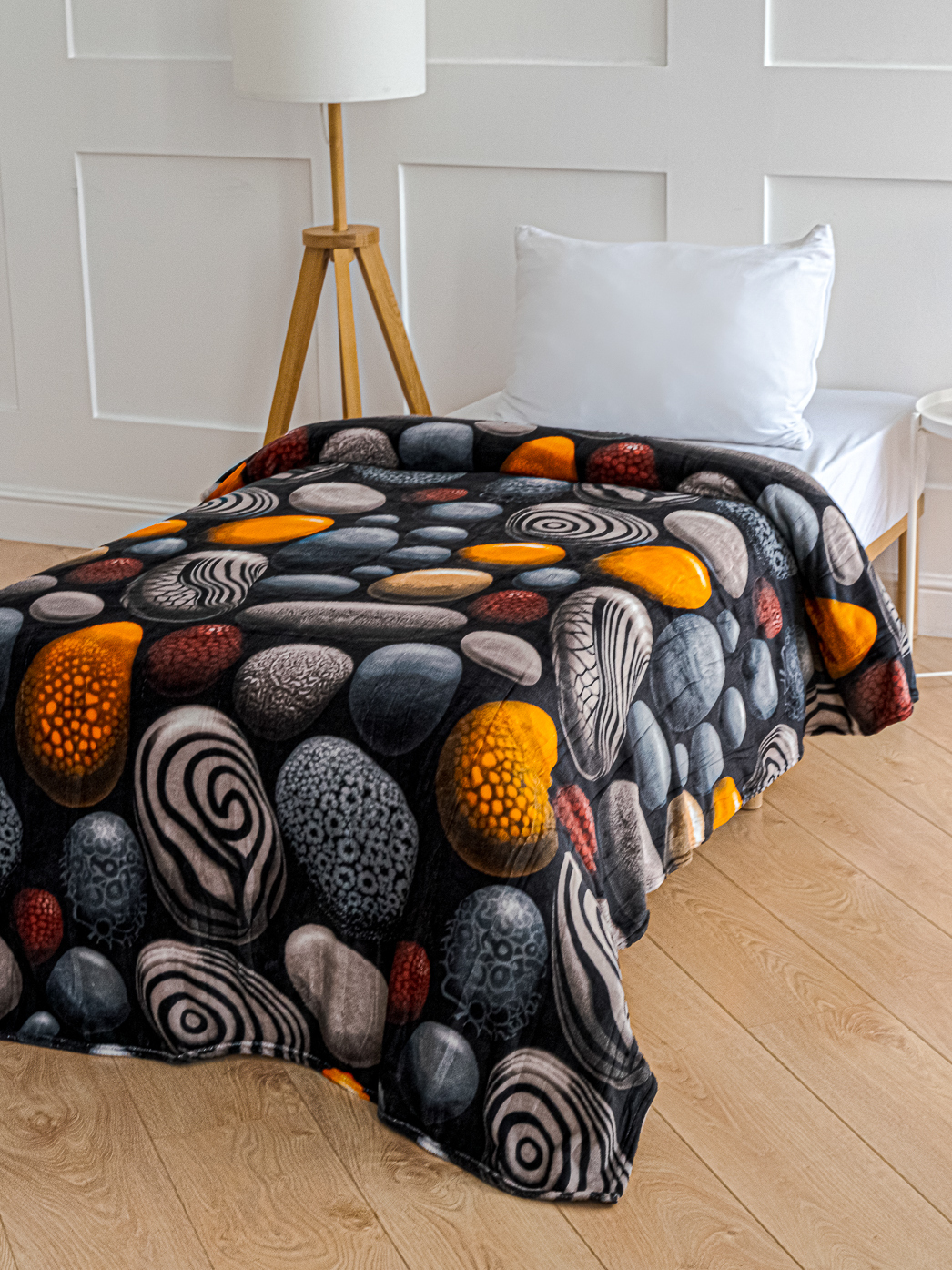 Плед PAVLine Аэро Софт Камушки 150 x 200 см велсофт - фото 3