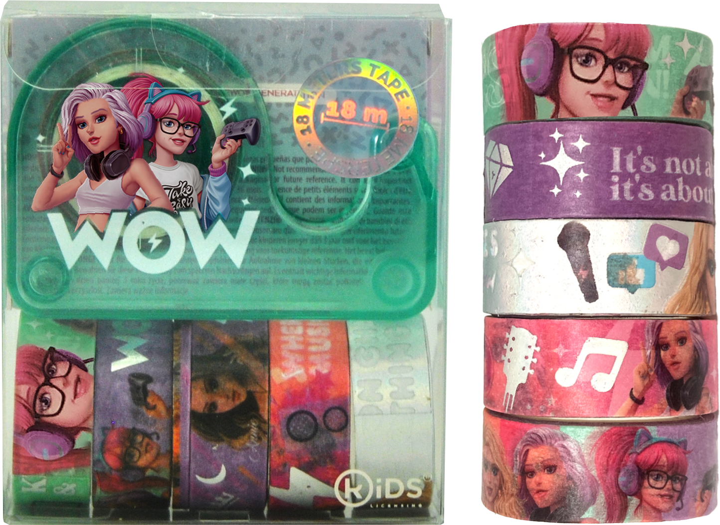 Клейкая лента WOW Generation цветной - фото 1