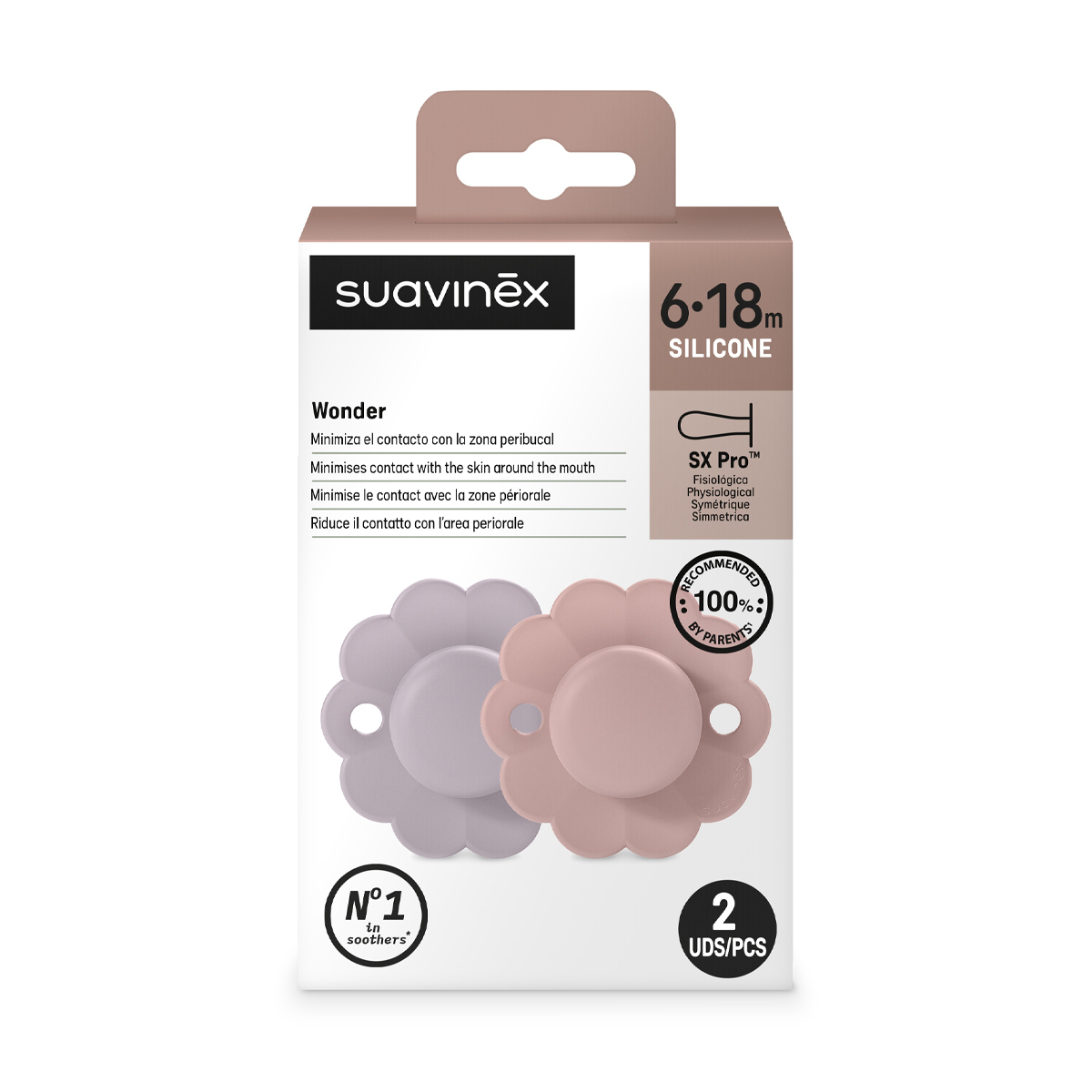 Пустышка Suavinex силикон ортодонтическая от 6 мес. 2 шт. - фото 4