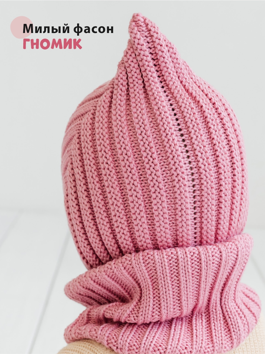 Шапка и снуд Чудо-Кроха Cdk-2171/пыльная роза - фото 6