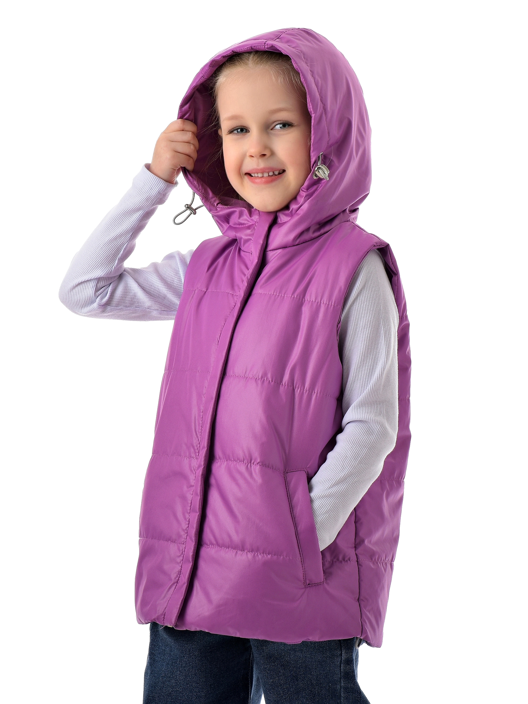 Жилет Rusland 925/т.сиреневый - фото 2