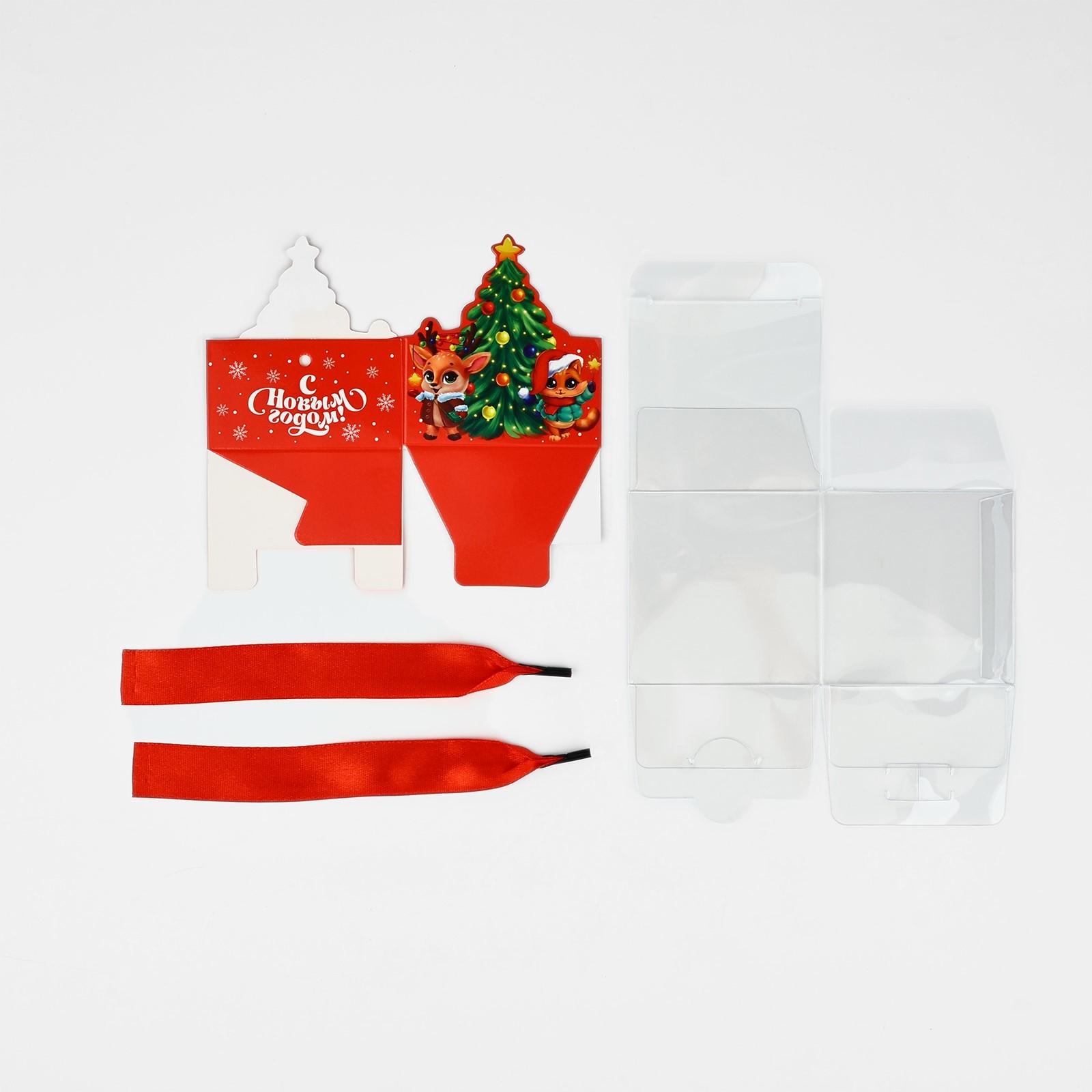 Складная коробка Дарите Счастье «Новогодняя» 7х7х7 см - фото 6