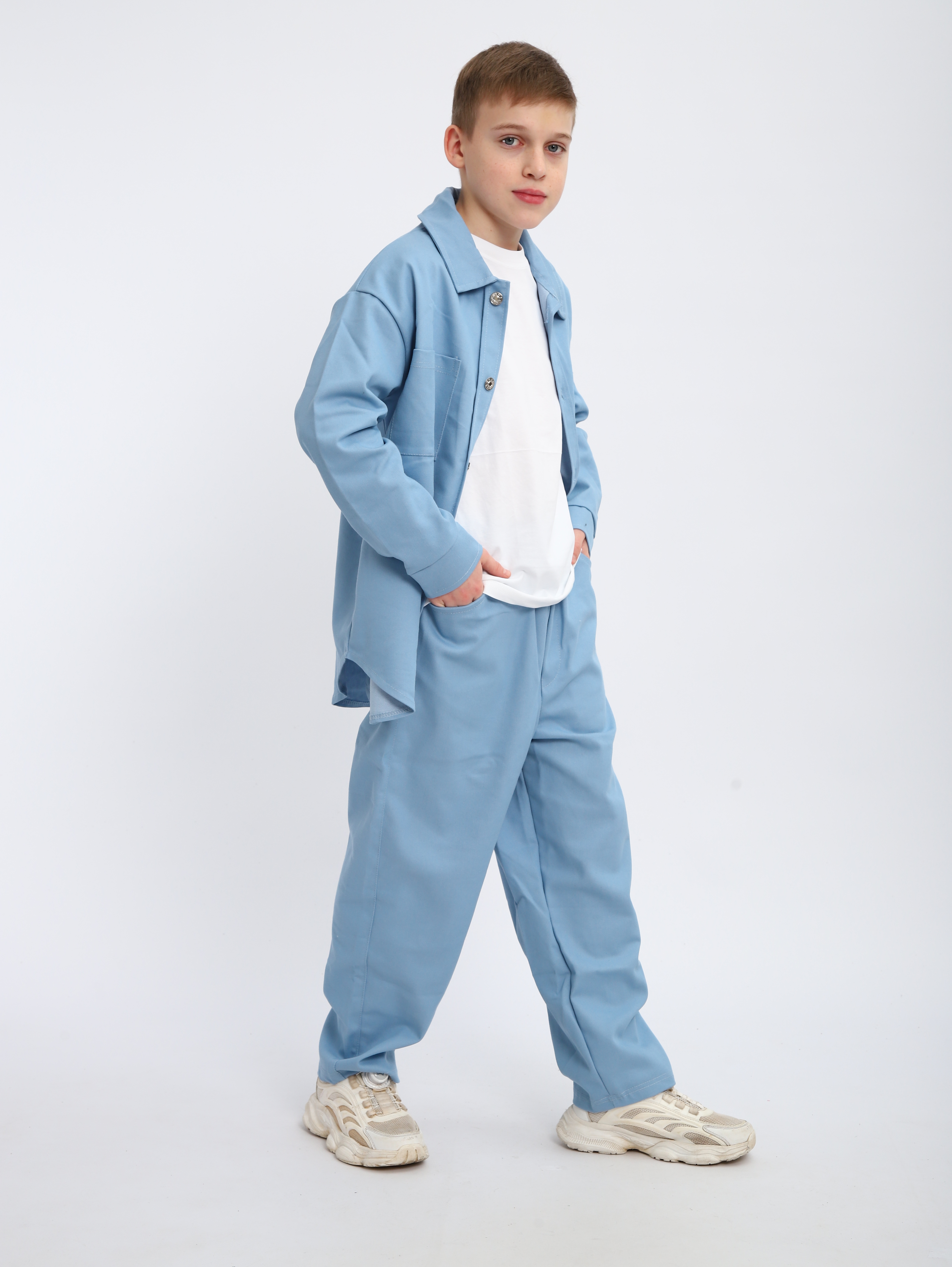 Костюм ЛАДОШКИ Комплект Деним голубой - фото 11
