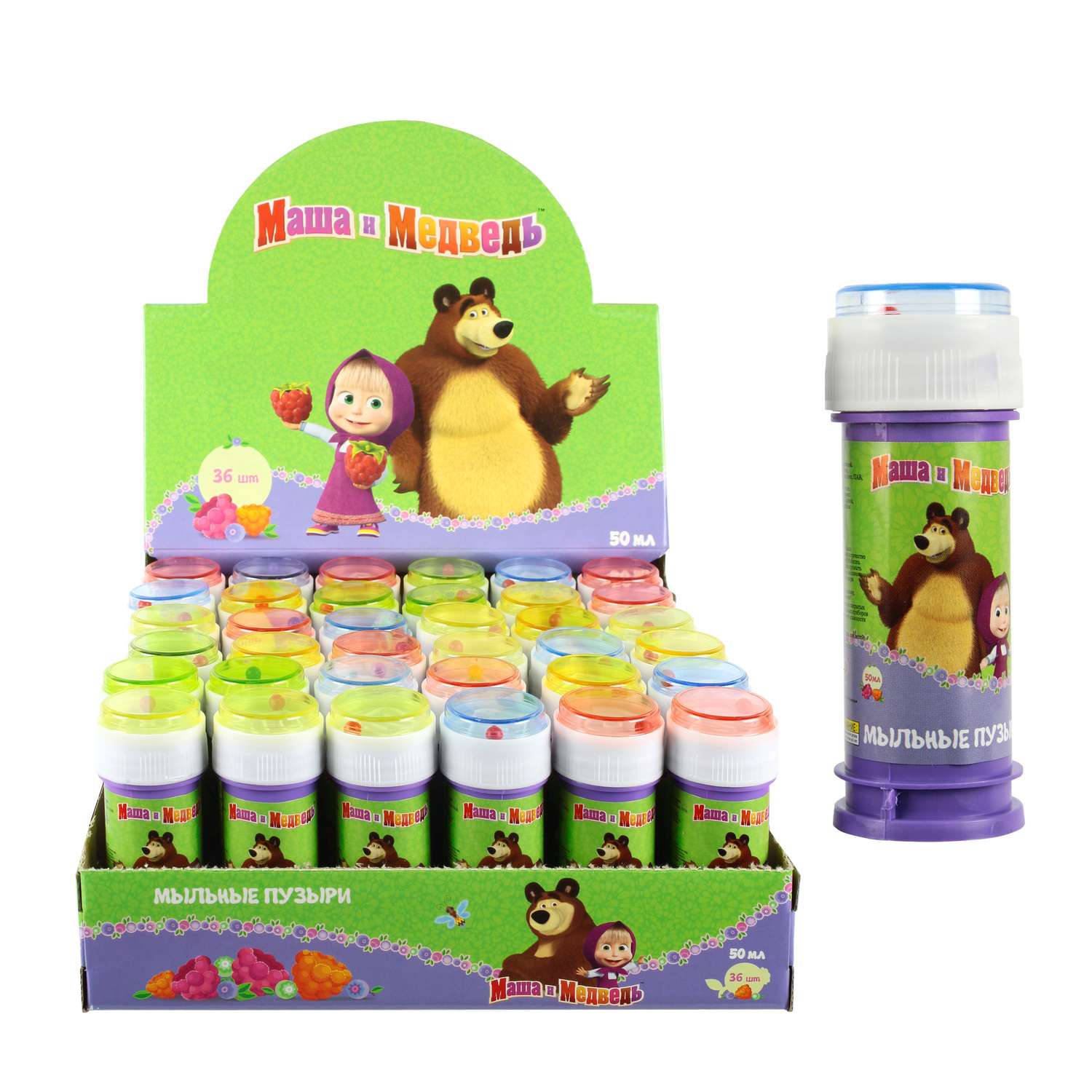 Мыльные пузыри 1TOY Маша и медведь в ассортименте - фото 6