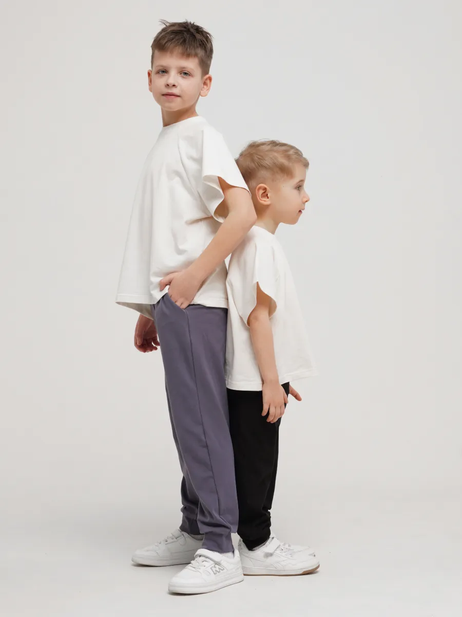 Брюки 2 шт Супер Пупс 2пр/штаны/темно-серый/черный - фото 25