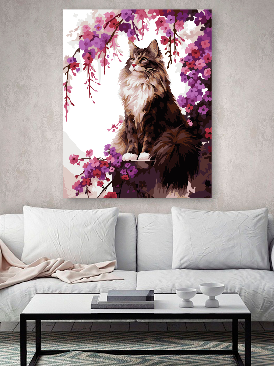 Картина по номерам Hobby Paint Задумчивый кот в ассортименте - фото 3