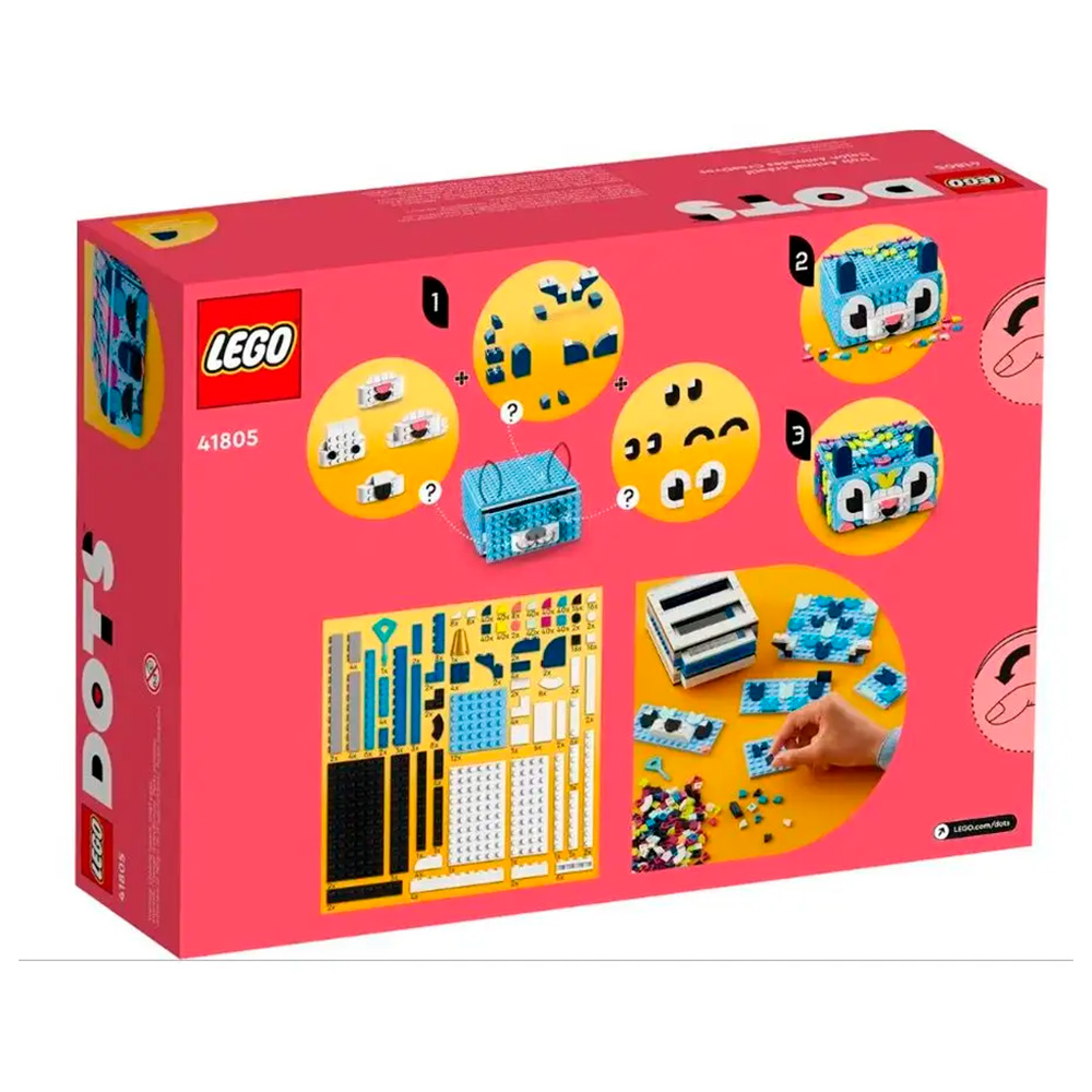 Конструктор LEGO DOTS Креативный ящик Животные блочный - фото 4
