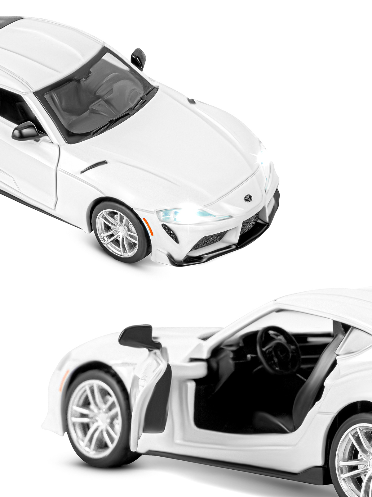 Автомобиль АВТОпанорама Toyota GR Supra 1:31 белый JB1251500 - фото 7