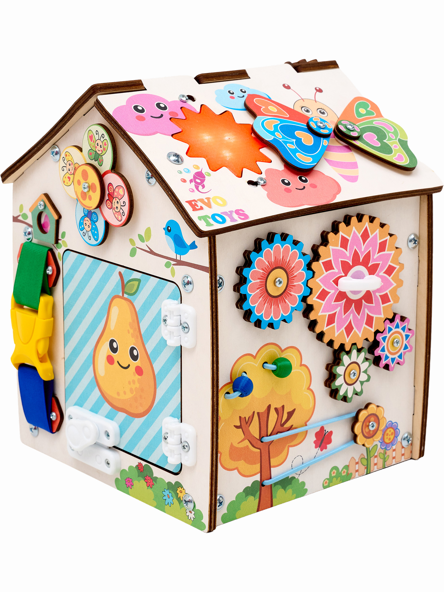 Игрушка Evotoys бизиборд Лето со светом - фото 24