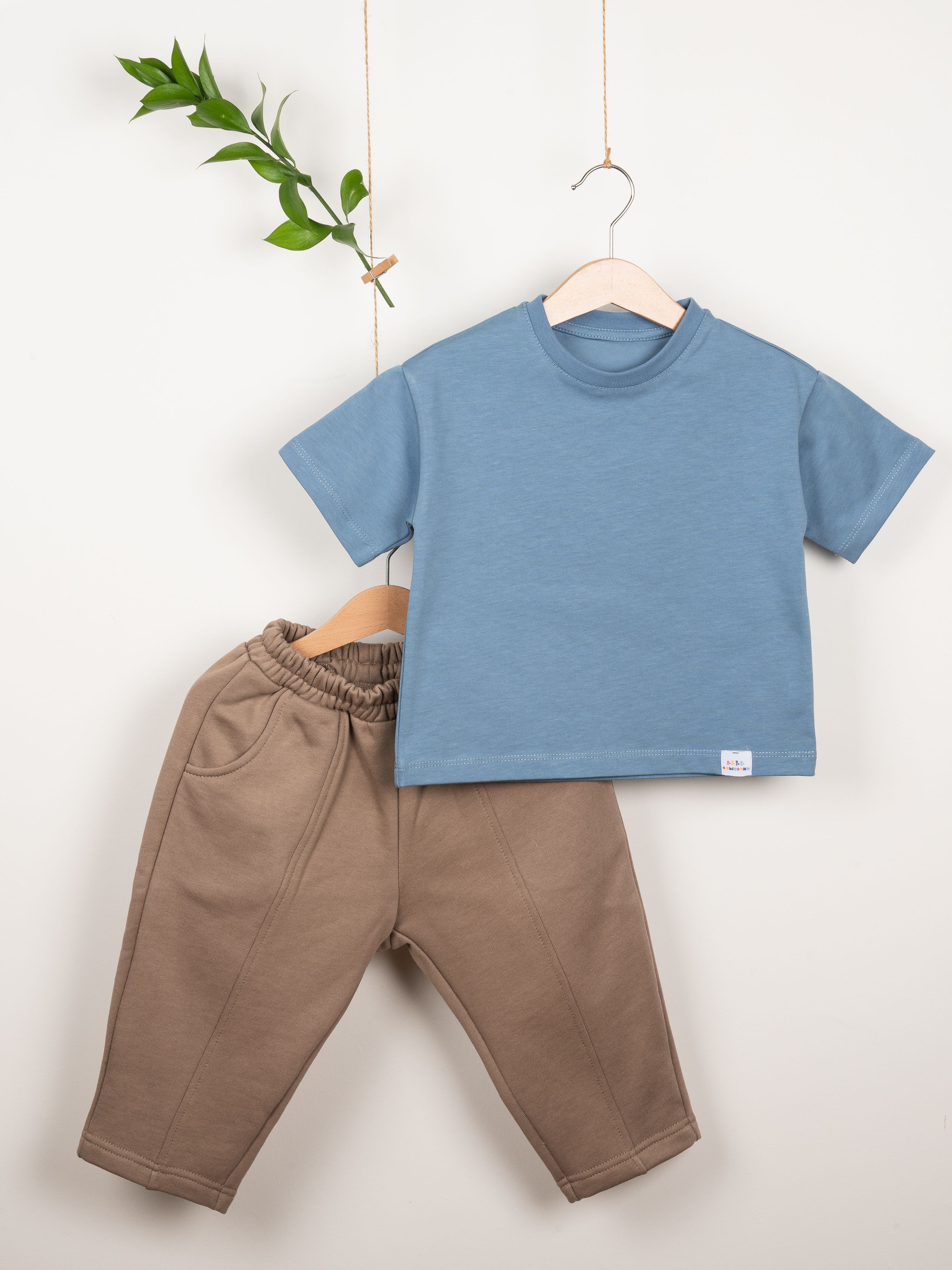 Брюки 4 сыночка штан/футер/беж/80 - фото 20