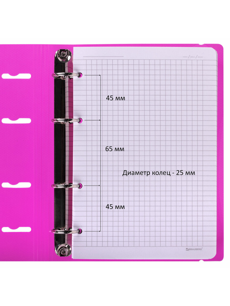 Тетрадь со сменным блоком Brauberg клетка 120 лист. - фото 6