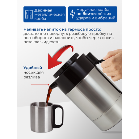 Термос 2 литра с узким горлом 1с59 amet 1с59