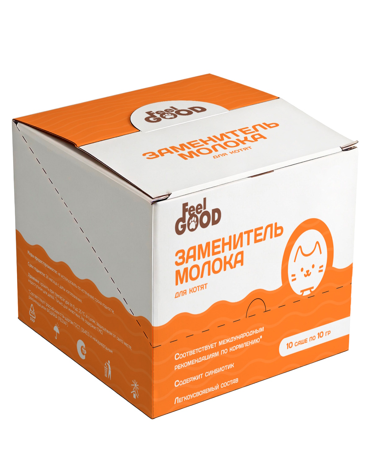 Заменитель молока для котят Feel Good молочная смесь саше 10*10г - фото 1