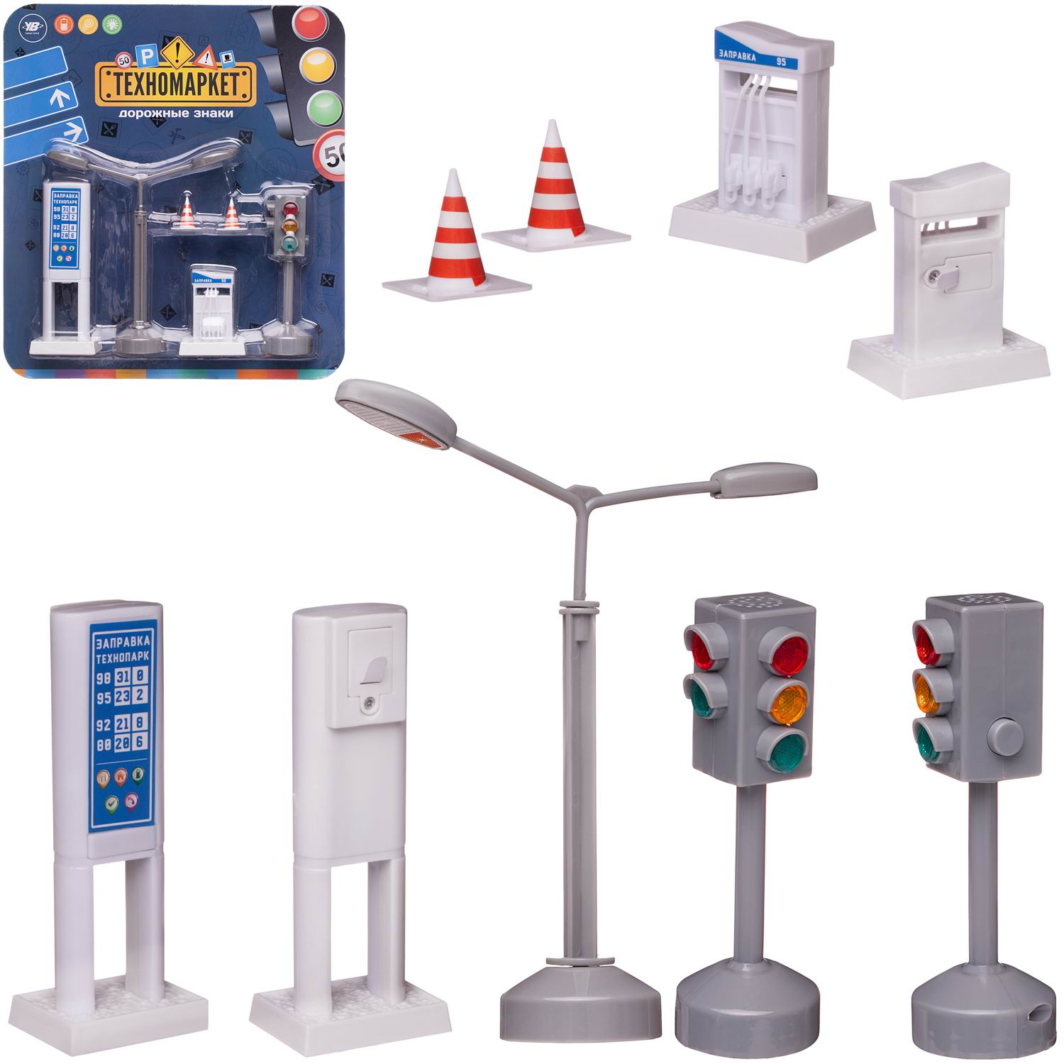 Игровой набор Abtoys Светофор и дорожные знаки свет звук на блистере ZY808376 - фото 2