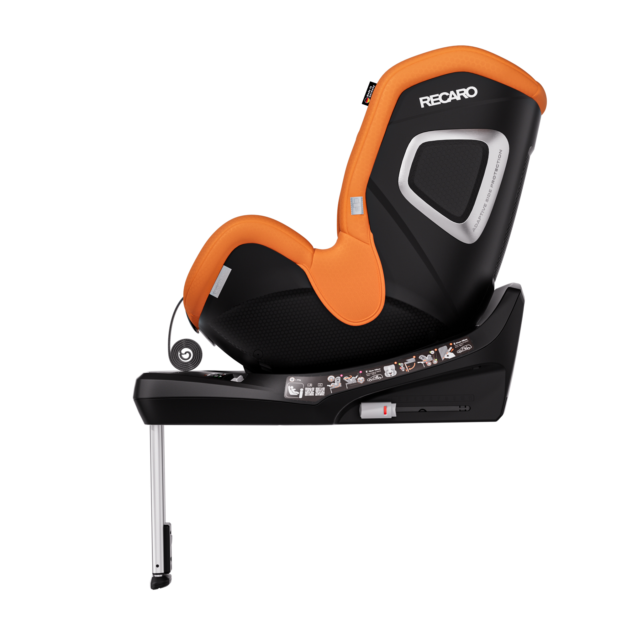 Автокресло Recaro Toron 1 Kid Isofix 0+/1 (0-18 кг) оранжевый - фото 7