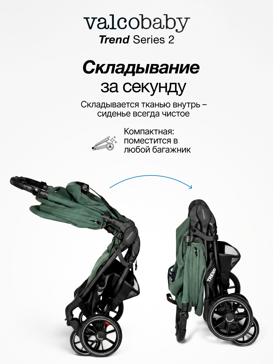 Коляска прогулочная Valco baby Trend серия 2 зеленый - фото 7