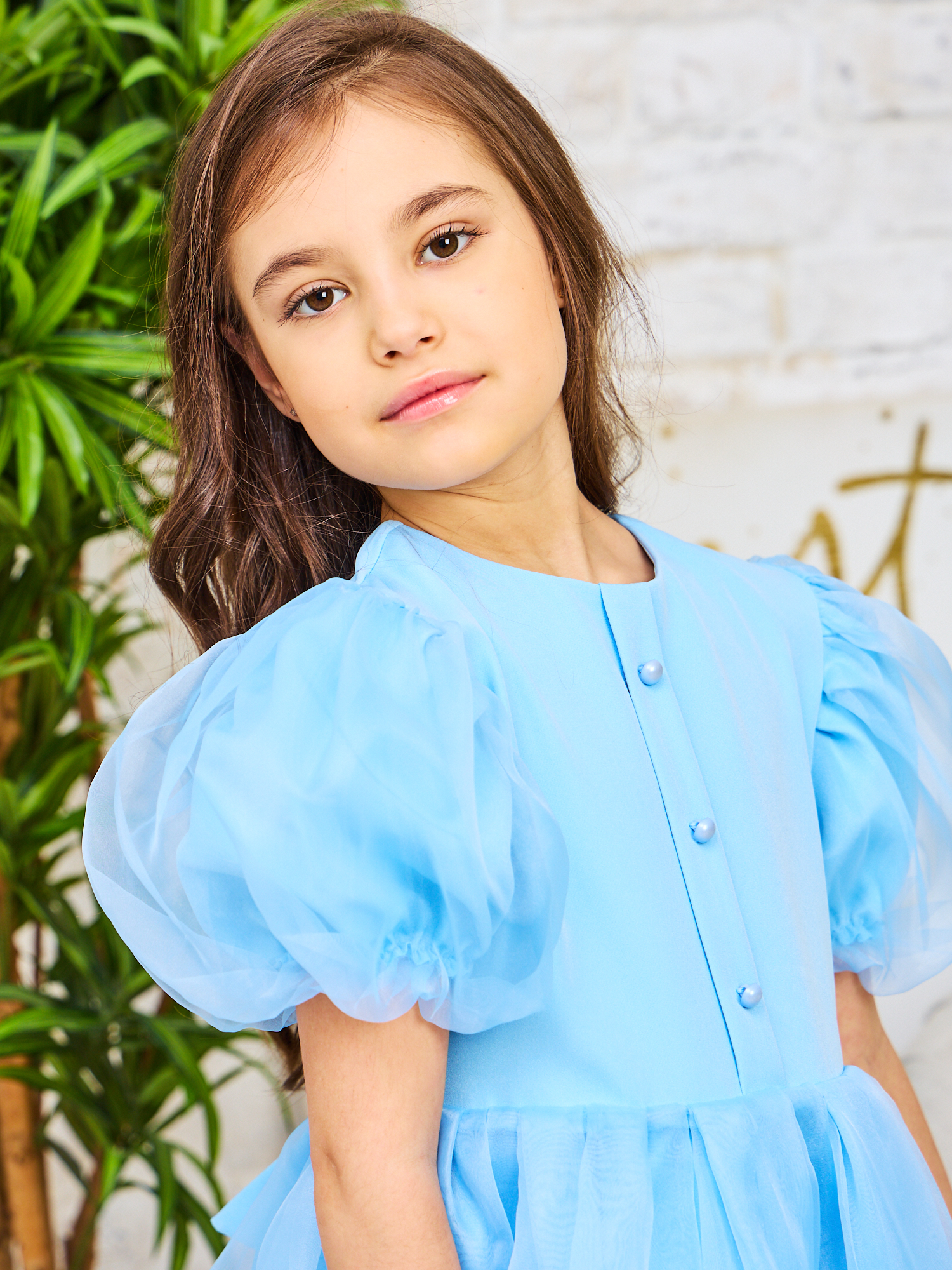 Платье Sofisha kids Plat.organza.blue - фото 6