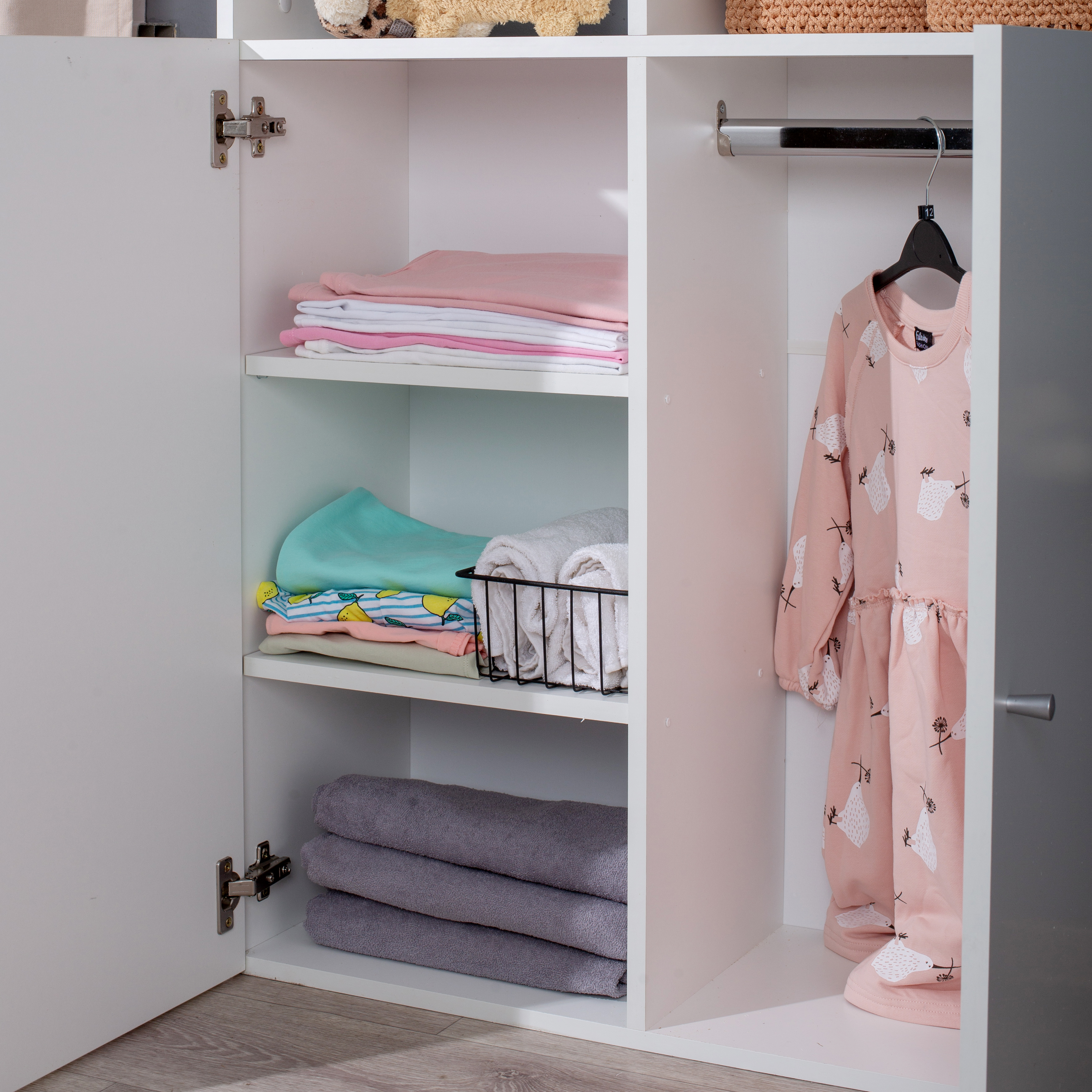 Шкаф стеллаж LETTA Детский Белое гладкое 780*1100*292 - фото 6