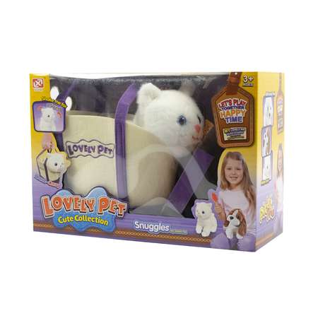 Игровой набор SHARKTOYS мягкая игрушка кошка с сумочкой и аксессуарами для игры