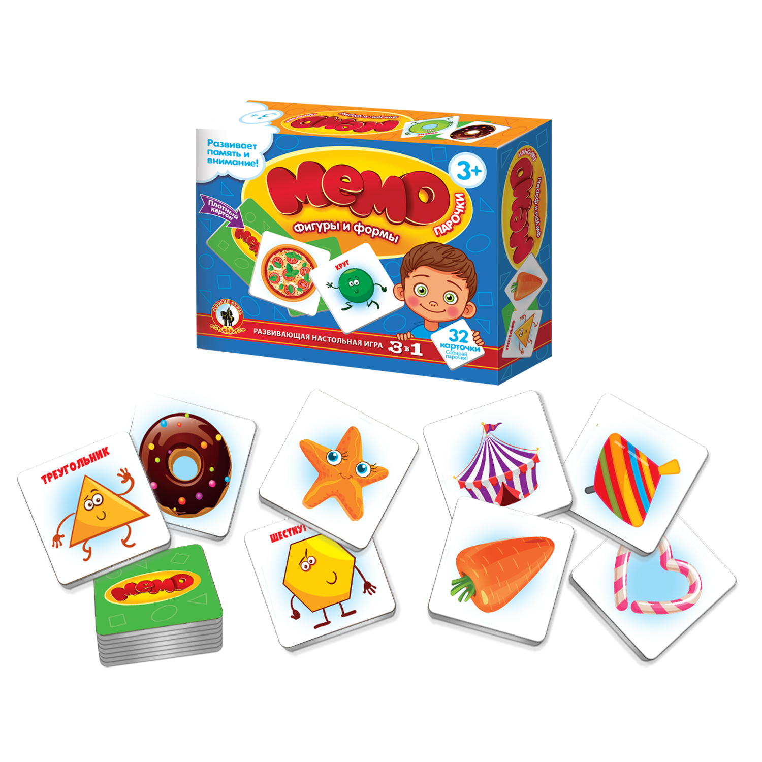 Настольная игра Русский стиль Мемо Фигуры и формы - фото 11