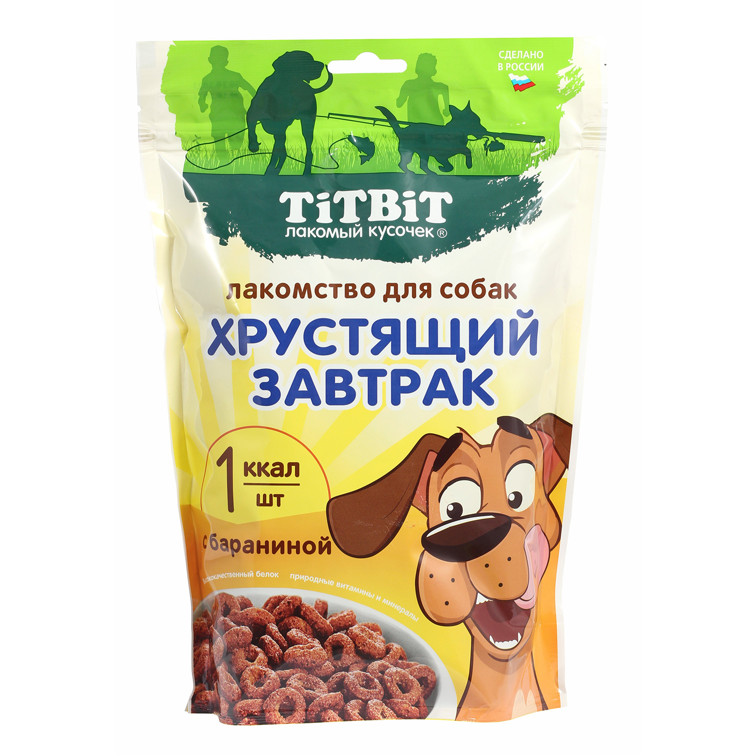 Завтрак хрустящий TITBIT 350г с бараниной для собак всех пород - фото 1