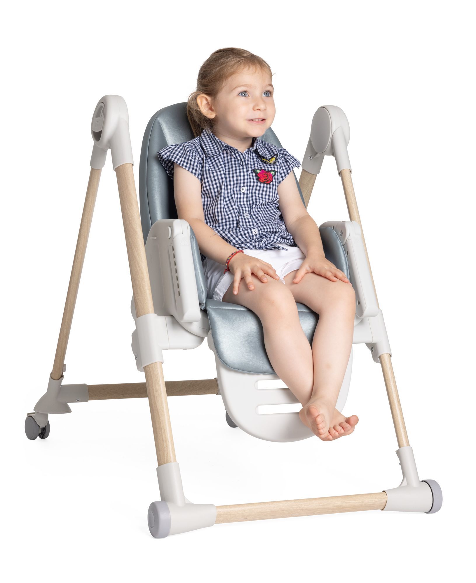 Стульчик для кормления Chicco голубой - фото 17