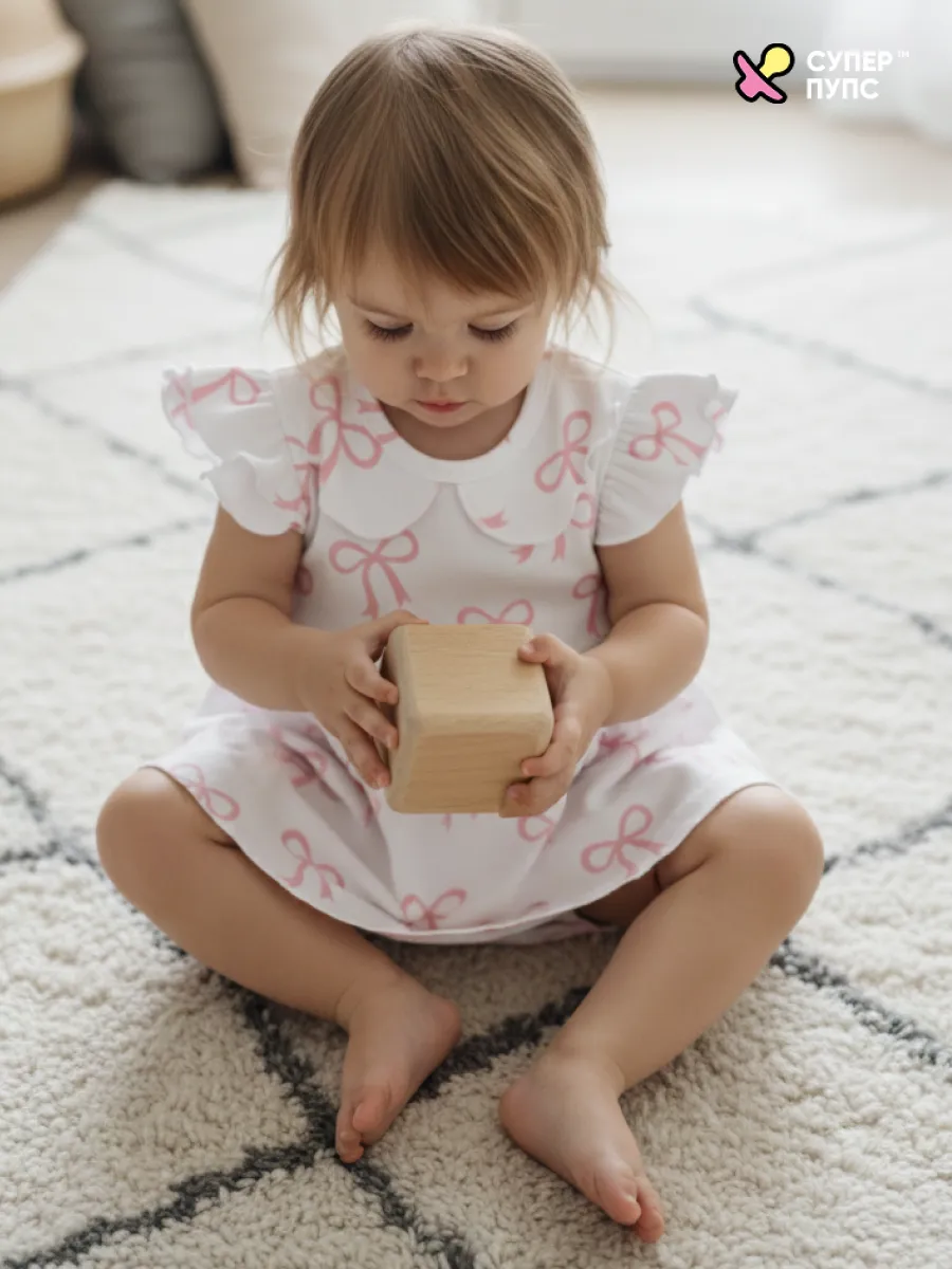 Боди-платье Супер Пупс бд/платье/2крыл/бантики - фото 13