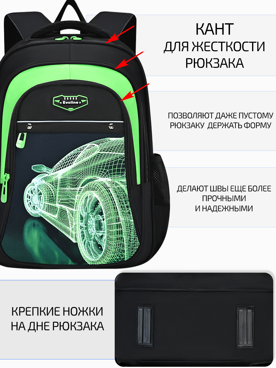 Рюкзак Evoline Гоночная машинка - фото 6