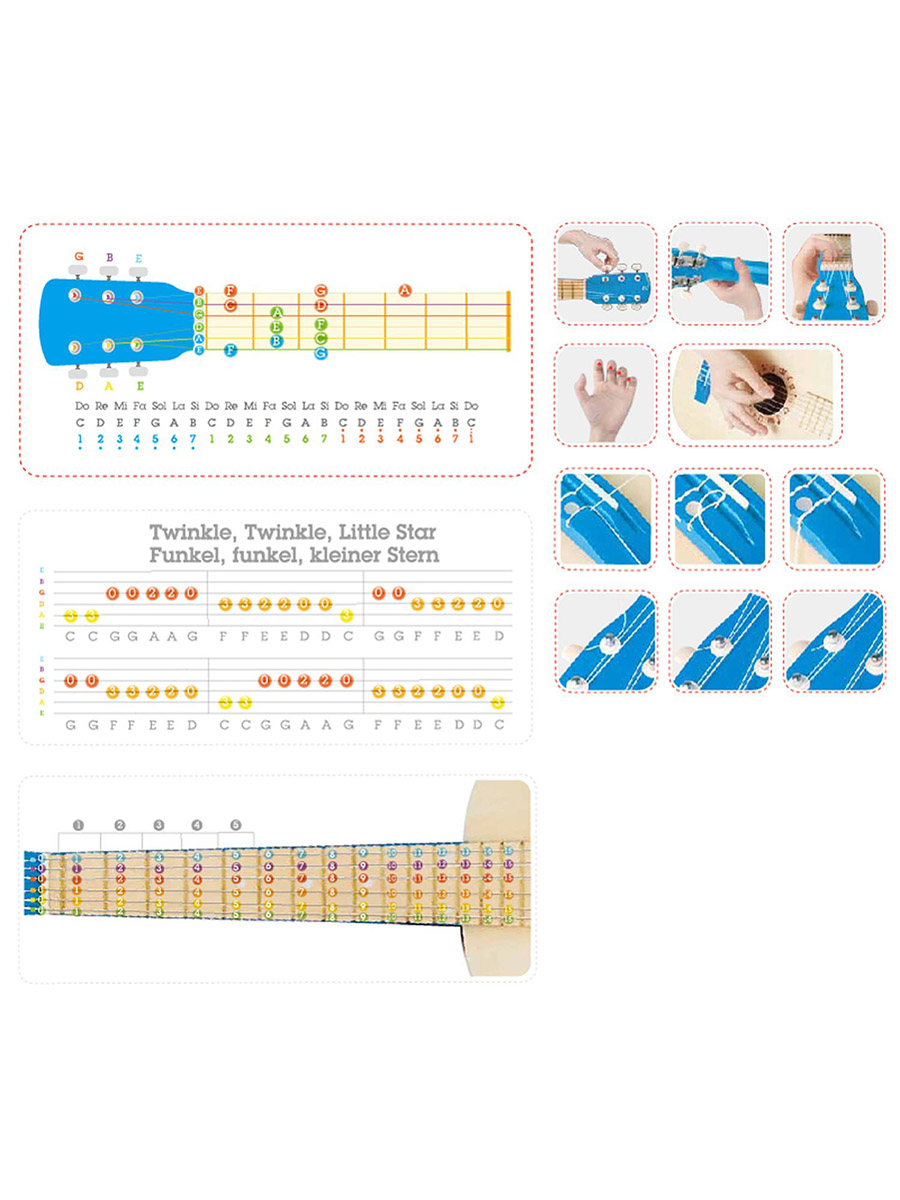 Игрушка музыкальная Hape Голубая лагуна гитара - фото 6