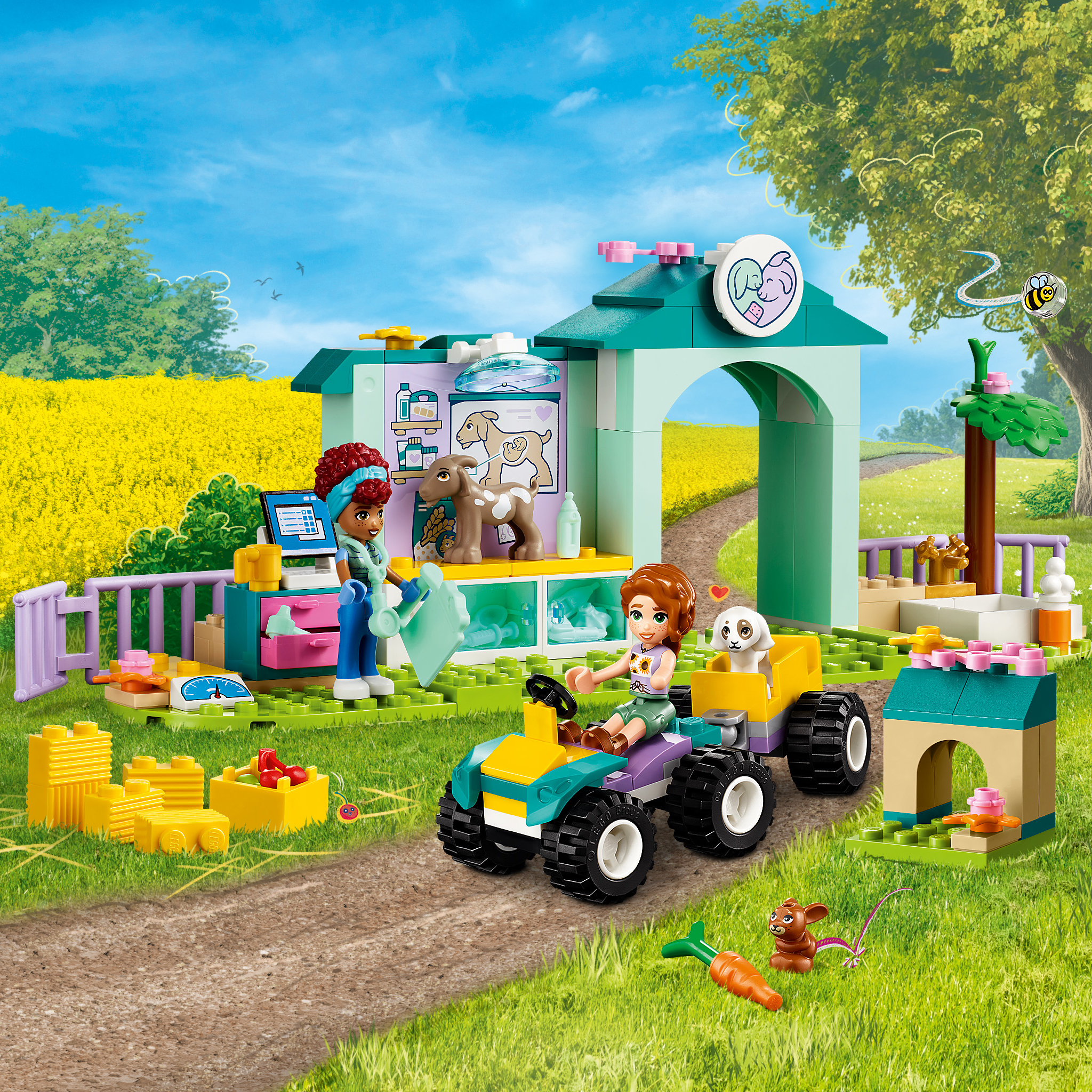 Конструктор LEGO Friends Ветклиника сельскохоз животных 161 дет. - фото 9