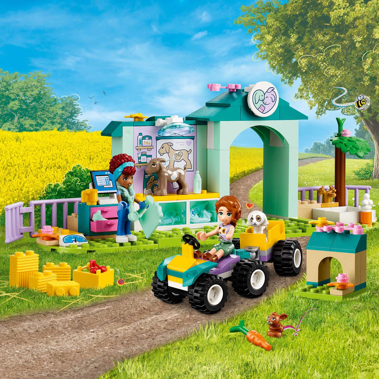 Конструктор LEGO Friends Ветклиника сельскохоз животных 161 дет. - фото 9