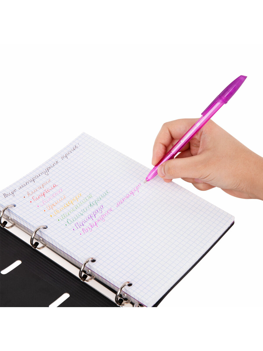 Ручка шариковая Brauberg 10 шт. - фото 11