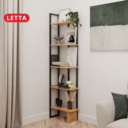 Стеллаж LETTA Tokyo Дуб Вотан Черный металл