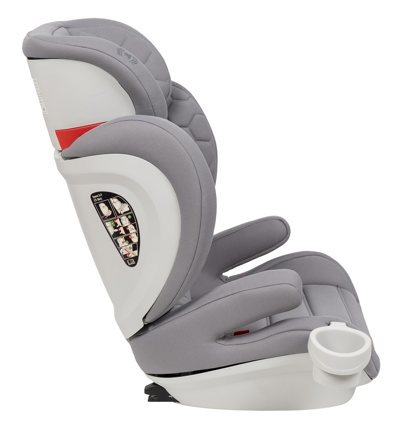 Автокресло Costa YB802A Isofix 2/3 (15-36 кг) серый - фото 8