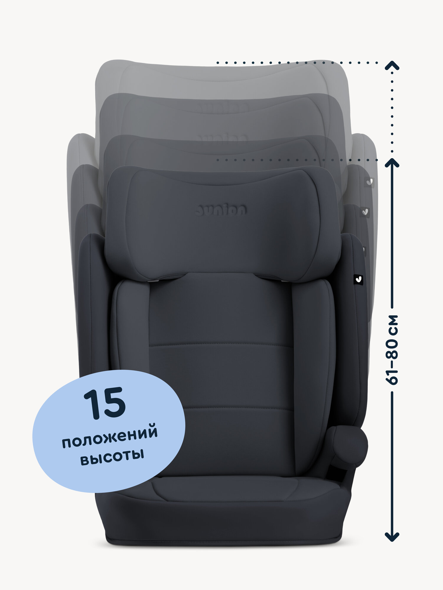 Автокресло Junion Lio Isofix 2/3 (15-36 кг) черный - фото 5