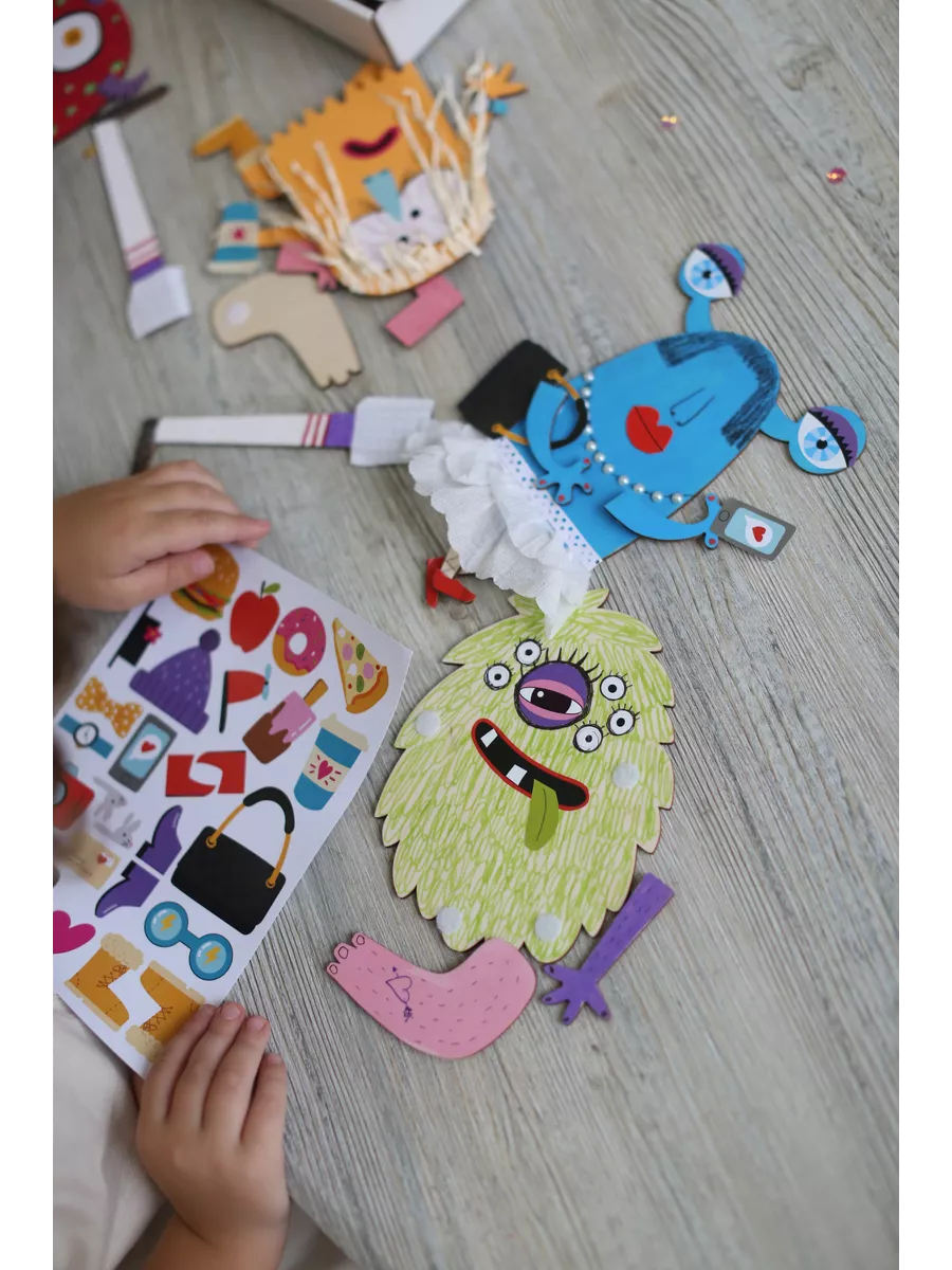 Набор для творчества HappyLine аппликация Креативные монстрики - фото 19