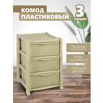 Комод elfplast Виола 3-х секционный бежевый