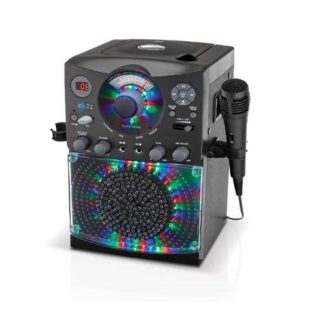 Караоке система ДЕТРИМАКС с LED Disco подсветкой черный Bluetooth CD+G USB